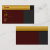 ゴールデン縁どプロフィールカード 名刺 (正面/裏面)