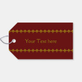 ゴールデン縁どリィ+あなたの背景と文字 ギフトタグ (裏面横)