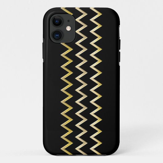 ゴールデン縁ど – ジグザグ+背中とアイディア Case-Mate iPhoneケース (裏面)