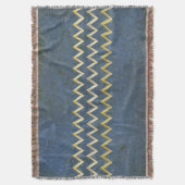 ゴールデン縁ど – ジグザグ+背中と文字 スローブランケット (正面縦)