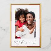 ゴールデン縁ど |縦型フォトクワンザ 箔シーズンカード (正面)