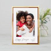 ゴールデン縁ど |縦型フォトクワンザ 箔シーズンカード (立ち正面)