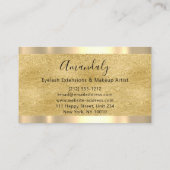 ゴールデン美しいショップメイクアップアーティスト名刺 名刺 (裏面)