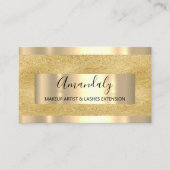 ゴールデン美しいショップメイクアップアーティスト名刺 名刺 (正面)