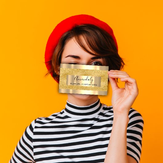 ゴールデン美しいショップメイクアップアーティスト名刺 名刺