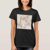 ゴールデン美容師はさみ美しいサロンヘアドレス Tシャツ (正面)
