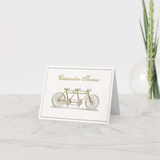 ゴールデン自転車ツーサドルフレームH サンキューカード (正面)