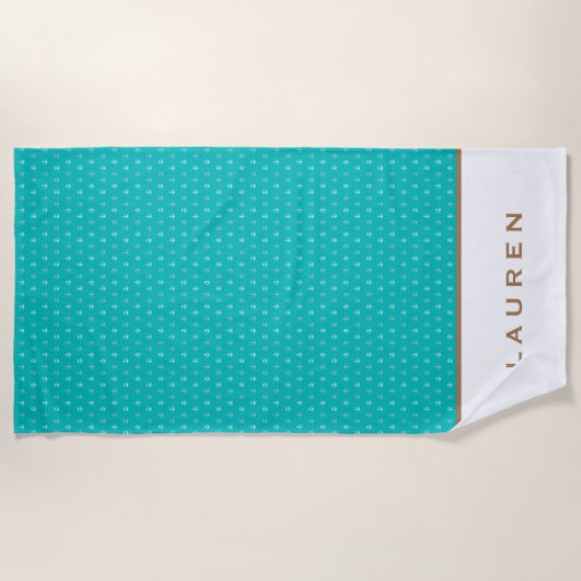 ゴールデン航海の⎢パーソナライズされたビーチタオル ビーチタオル (正面)