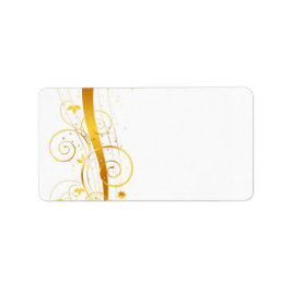 ゴールデン花模様クリスマスデコル ラベル