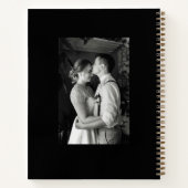 ゴールデン花模様結婚ズゲストブックスパイラルノート ノートブック (裏面)