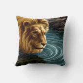 ゴールデン芸術的ライオン装飾用クッション クッション (裏面)