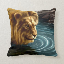 ゴールデン芸術的ライオン装飾用クッション クッション