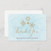 ゴールデン華美スノーフレークオンブルーフェスティバル サンキューカード (正面/裏面)