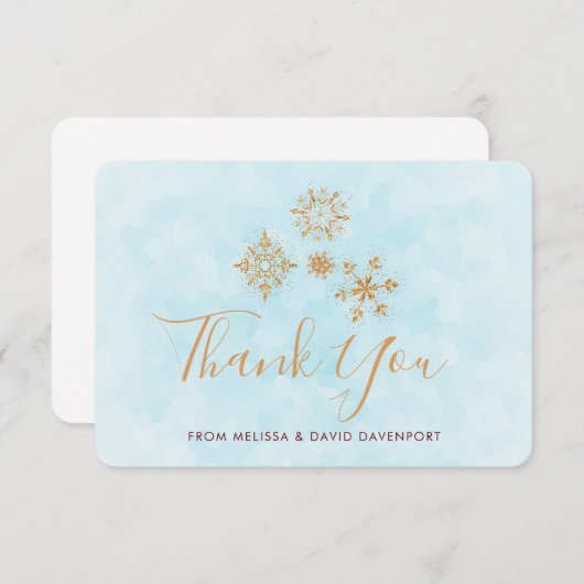 ゴールデン華美スノーフレークオンブルーフェスティバル サンキューカード (正面/裏面)