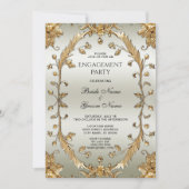 ゴールデン華美フラワーズ婚約 招待状 (正面)