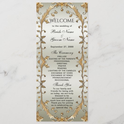 ゴールデン華美フラワーズ結婚式 プログラム (正面)