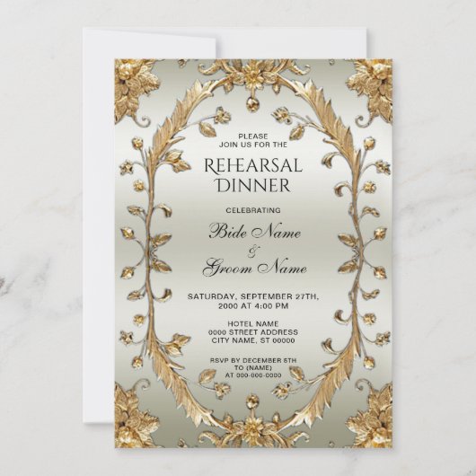 ゴールデン華美フラワーリハーサルディナー 招待状 (正面)