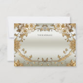 ゴールデン華美ホワイト花サンキューカード サンキューカード (裏面)