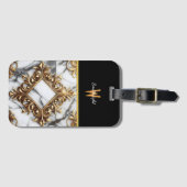 ゴールデン華美マーブルデザイン ラゲッジタグ (正面横)