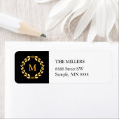 ゴールデン華美リーブローマンリースモノグラム – ブラック ラベル (インサイチュ)