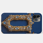 ゴールデン華美レターV （宝石あり） Case-Mate iPhoneケース (裏面(横))