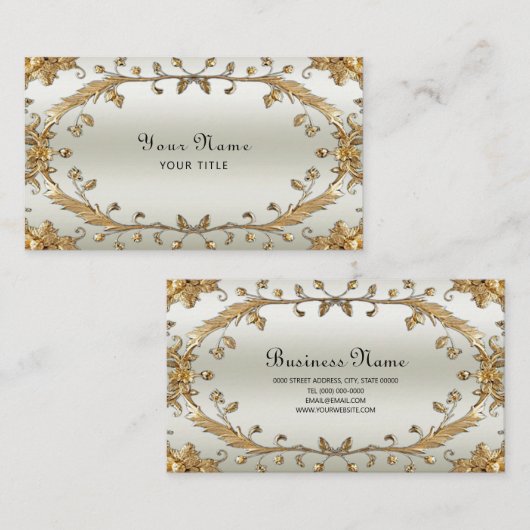 ゴールデン華美名刺 名刺 (正面/裏面)