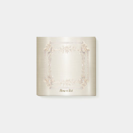 ゴールデン華美長方形ディモンド花シャイニー ポストイット