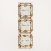 ゴールデン華美長方形ディモンド花シャイニー ヨガマット (正面)