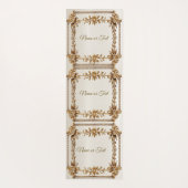 ゴールデン華美長方形ディモンド花シャイニー ヨガマット (裏面)