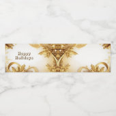 ゴールデン葉クリスマスホリデーウォーターボトルラベル ペットボトルラベル (シングルラベル)