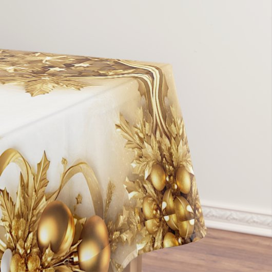 ゴールデン葉クリスマスホリデーテーブルクロス テーブルクロス (インサイチュ)