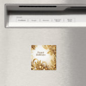 ゴールデン葉クリスマスマグネット マグネット (インサイチュ (食洗機))