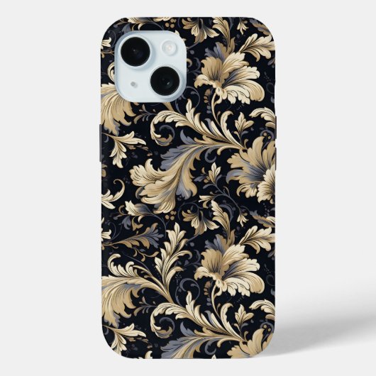 ゴールデン葉パターン Case-Mate iPhoneケース (裏面)