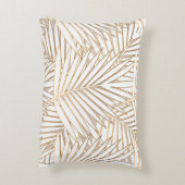 ゴールデン葉パーム：アールデコ。 アクセントクッション (裏面(縦))