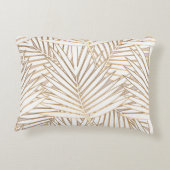 ゴールデン葉パーム：アールデコ。 アクセントクッション (裏面)