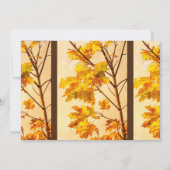 ゴールデン葉秋の結婚式パーティの招待状 招待状 (裏面)