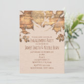 ゴールデン葉素朴結婚式招待状 招待状 (スタンド正面)