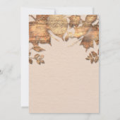 ゴールデン葉素朴結婚式招待状 招待状 (裏面)