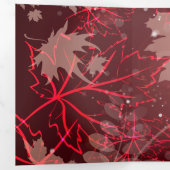 ゴールデン葉1 三つ折りクリスマスカード (内部最初)