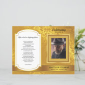 ゴールデン葬儀プログラムテンプレート (スタンド正面)