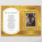 ゴールデン葬儀プログラムテンプレート (正面)