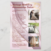 ゴールデン薄紫ヴィンテージウェディングアクセサリーサロン チラシ (裏面)
