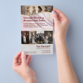 ゴールデン薄紫ヴィンテージウェディングアクセサリーサロン チラシ (ハンドル)