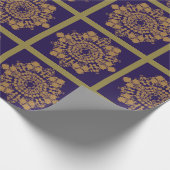 ゴールデン薄紫花 ラッピングペーパー (角)