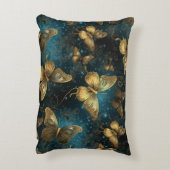ゴールデン蝶アクセント枕 アクセントクッション (裏面(縦))