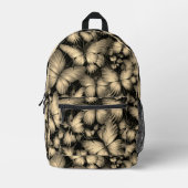 ゴールデン蝶プリント プリントバックパック (正面)