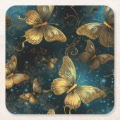 ゴールデン蝶紙コースター スクエアペーパーコースター (正面)