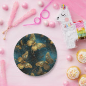 ゴールデン蝶紙プレート ペーパープレート (パーティー)