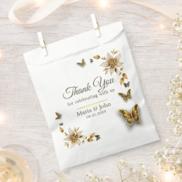 ゴールデン蝶結婚式の引き出物バッグ フェイバーバッグ
