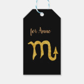 ゴールデン蠍座星占いシンボルカスタム ギフトタグ (正面)